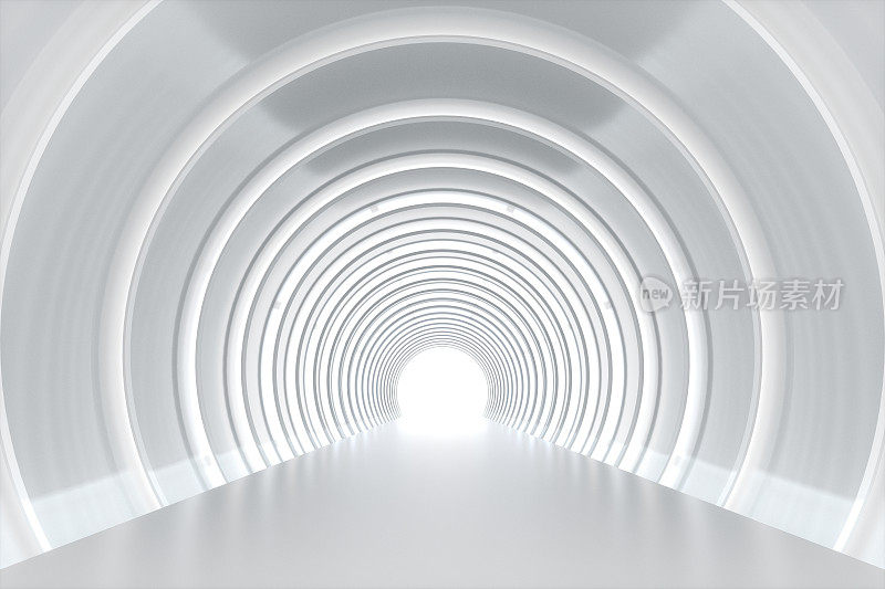 圆形隧道、3 d渲染